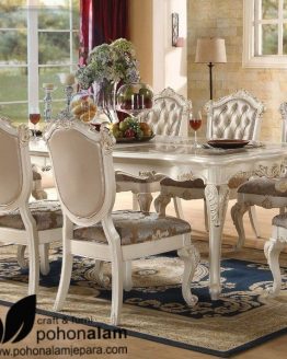 meja makan mewah 6 kursi