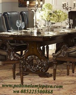 meja makan mewah ukiran