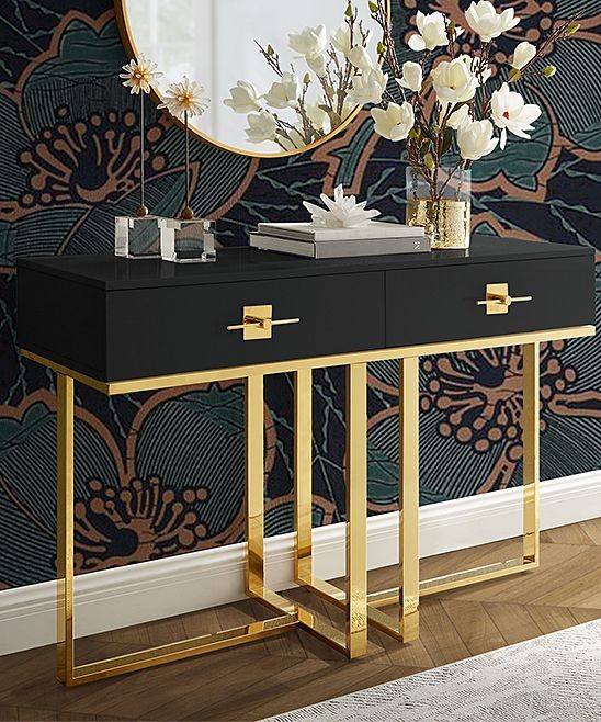 Meja konsol hias stainless steel