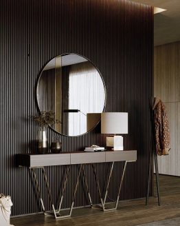 Meja konsol minimalis modern stainless steel