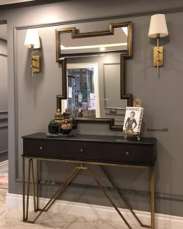 Meja konsul modern meja tembok stainless steel